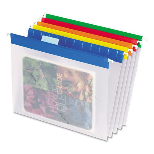 Easyview poly hanging file folders, letter, assorted colors, 25/box for sale