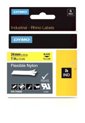 Dymo Rhino Yellow 1 Nylon - 1734525 Printer Lable NEW