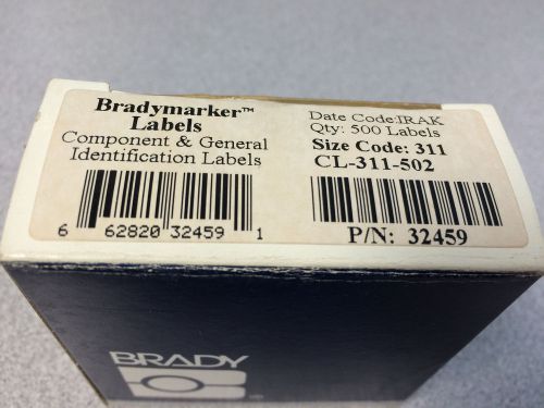 Brady CL-311-502  1.0&#034;X0.5&#034; Vinyl Cloth Labels 500/box ID Pro Plus *NEW IN BOX!*