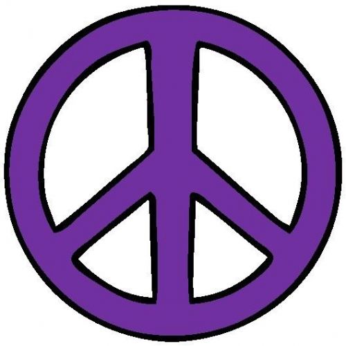 30 Custom Purple Peace Sign Personalized Address Labels