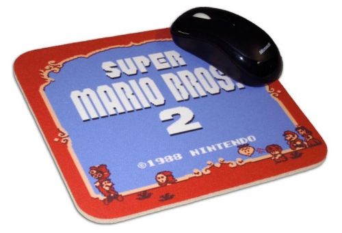 Super Mario Bros 2 Mouse Pad, NES, Nintendo, SMB, Retro, Video Game.