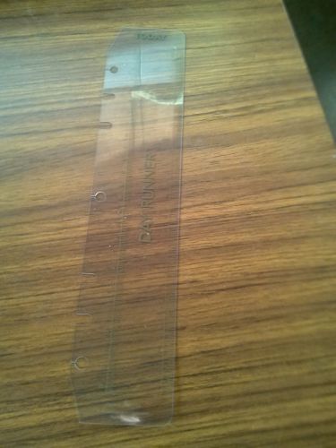 Day Runner Used Clear Transparent TODAY INCHES METRIC Binder Ruler Item# 048-104