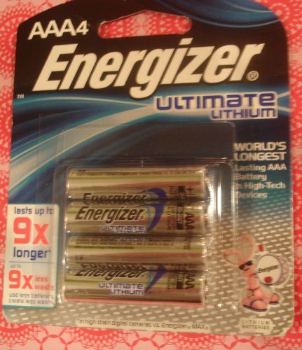 * Sealed 4 AAA Energizer ULTIMATE Lithium Batteries  ?   9X Exp. 2027+   ?