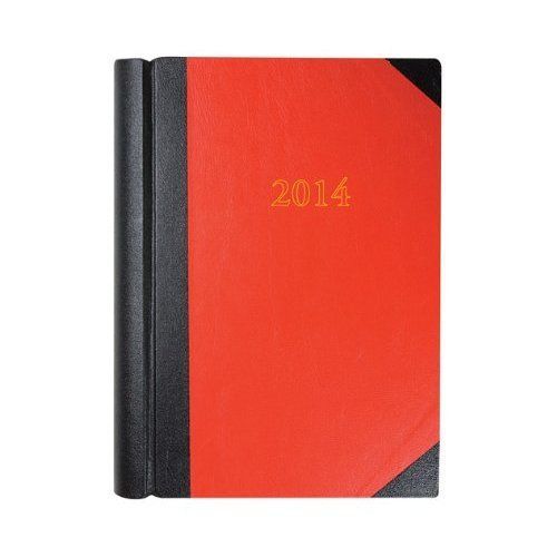 Collins A4 Luxury Two Pages to a Day 2014 Diary - Red