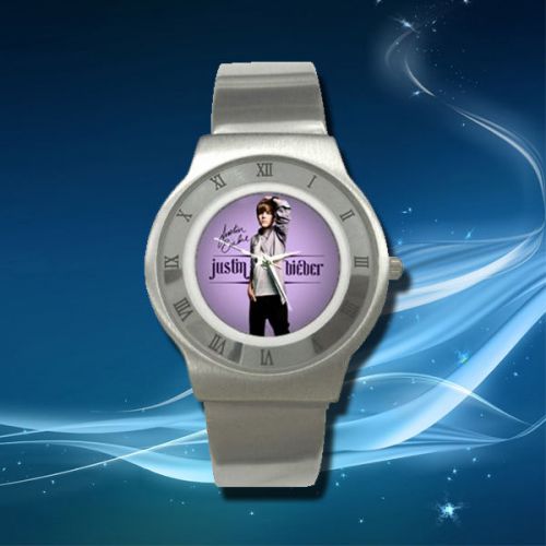New justin bieber purple never say never slim watch great gift for sale