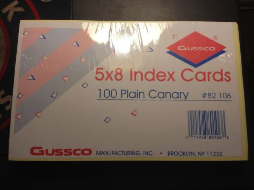 Canary Plain 5 X 8 Index Cards (case of 500)