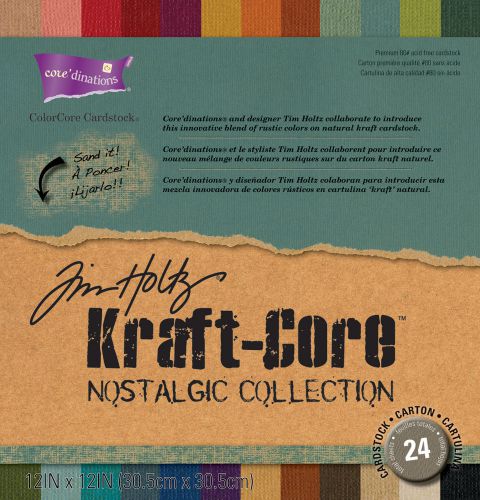 Darice Core-dinations Kraft Core By Tim Holtz 12-in x 12-in 24/Pkg Nostalgic
