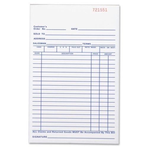 LOT OF 4 Business Source All-Purpose Forms Book - 2 Part - 8.5&#034;x5.5&#034; - BSN39552