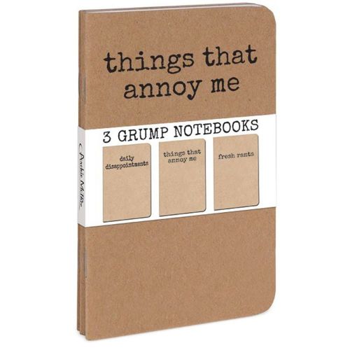 Archie McPhee Grump Set Of Three Notebooks Journals Note Pads