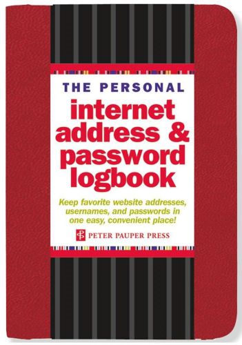 Peter pauper the personal internet address &amp; password logbook red for sale