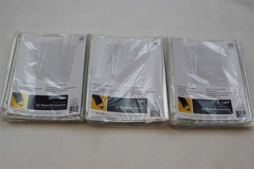 WHOLESALE LOT OF 800 CLEAR SHEET PROTECTORS - (16 Packs of 50 Each)