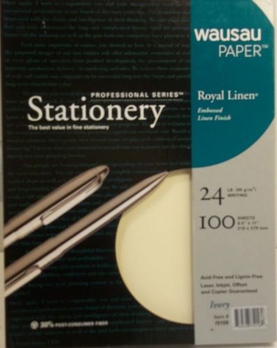 Professional Series Wausau Paper Royal Linen Ivory 100 Sheets