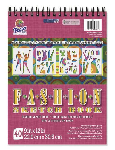 NEW Pacon Fashion Design Sketch Book, 9&#034;X12&#034;, 40 Sheets