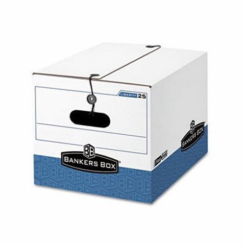 Bankers Exrta Strength Storage Box, White/Blue 12 per Caron  (FEL00025)