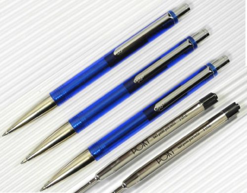 30pcs PIRRE PAUL&#039;S 610 ball point pen clear BLUE+10 refills( parker style) Black