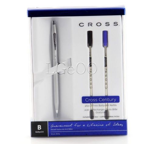 Cross classic century, silver, ballpoint pen plus 2 free ballpoint refills for sale