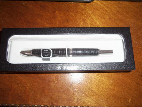 Pilot Japan Vanishing Point Fountain Pen Black Carbonesque w/Rhodium Medium Nib
