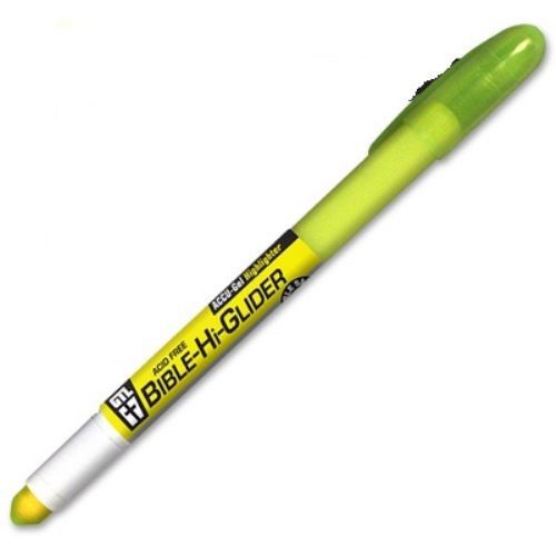 YELLOW Bible Book Hi Glider Highlighter Pen, Acid Free No Bleed 0634989890057