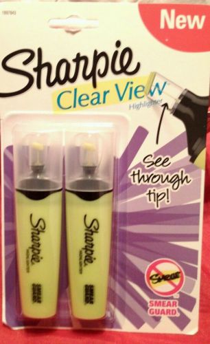 Sharpie Clearview Highlighter, Blade Tip, Fluorescent Yellow Ink