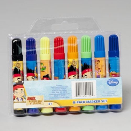 MARKERS 8 PACK DISNEY JAKE &amp; PIRATES PEGGABLE, Case of 48