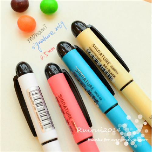 4Pcs Korea Marker colors Sign Pen gel pens Ink Colorful Novelty creative station