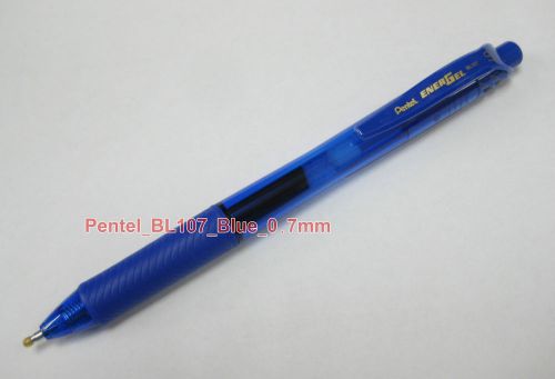 6 pcs PENTEL BL107-C EnerGel-X Gel Roller Pen 0.7mm ball ink BLUE Metal Tip