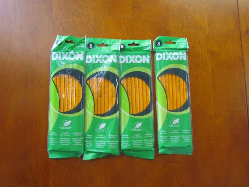 Dixon 8-Count Yellow Pencils No 2 / HB lot of 4 32 pencils in all