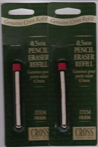 2 Packs - 10 Genuine CROSS 0.5MM Pencil Eraser Refills - Item #8406