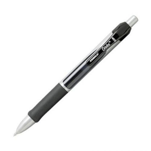 Zebra Orbitz Gel Retractable 0.7mm Black Roller Ball Pen 12 Pack (41010)