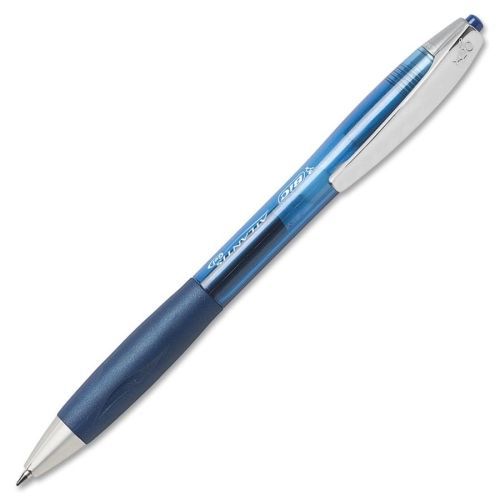 BIC Atlantis Gel Pen - Medium - 0.7 mm- Blue Ink - Blue Barrel - 12 / Pack