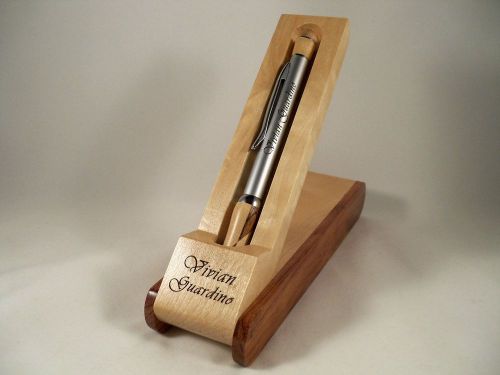 Maple / Rosewood Personalized Pen Set - A Very Fine Unique Gift for Her
