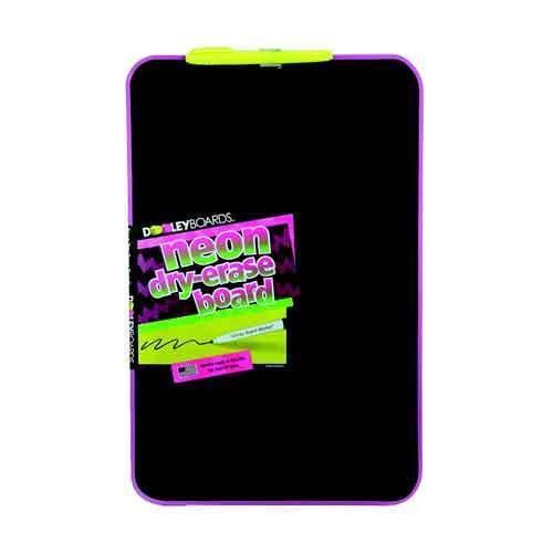 Dooley Black Neon Dry Erase Board 8-1/2&#039;&#039; x 11&#039;&#039; with Marker