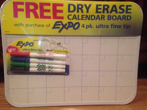 2 Dry Erase Calendar Boards with  8 Low Odor Ultra Fine Tip Dry Erase Markers