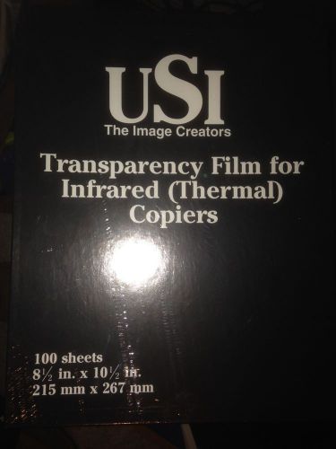 USI Transparency Film FOR INFRARED (THERMAL) COPIERS 100 SHEETS  MX22