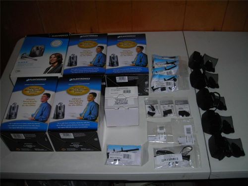 Plantronics CS55 wireless office headset system + 4 CS50 wireless headsets + acc