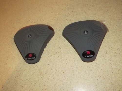 ^^ TWO Polycom SOUNDSTATION  MICROPHONES/SPEAKERS   2201-09174-003