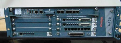 Avaya G450 MP80 Media Gateway w/ MM710(x2), MM711, MM717, MM710B