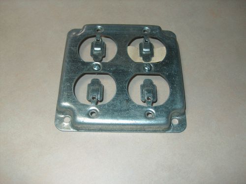 Steel city rs8 steel box cover for 2 duplex receptacles new for sale