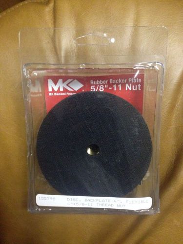 Mk Diamond 155795 Disc Rubber Backplate 4&#034; Flexible 4&#034;5/8-11 Thread Nut