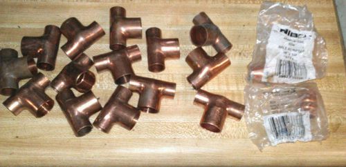 1/2&#034; x 1/2&#034; x 3/4&#034; copper tee for sale