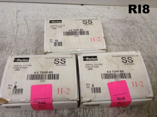 Nib lot of 22 parker stainless steel cpi female adapter 4-2-t2hg-ss for sale