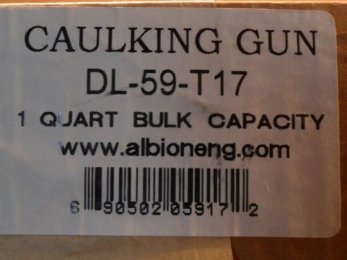New! albion bulk caulking gun, dl-59-t13, orange tips &amp; a free albion  t-shirt for sale