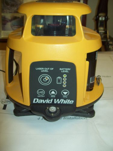 David White Auto Laser LEVEL 900 4700 ROTARY SURVEYING SET KIT LD-18 RECEIVER