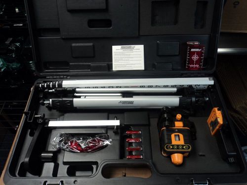 Johnson manual rotary laser level kit w/tripod glasses case used surveying kit for sale