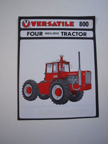 Versatile 800 4WD Tractor Brochure Rare Vintage Original MINT &#039;73-75