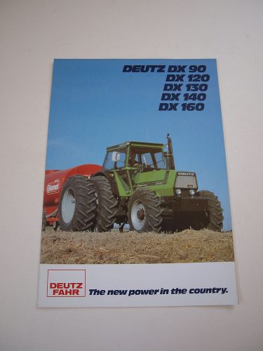 Deutz DX90 DX120 DX130 DX140 DX160 Tractor Color Brochure 12pg MINT &#039;80 KHD Fahr