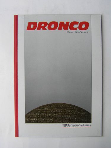 Old DRONCO Schleifmittel - Werk Programm Katalog Catalog Magazine W. Germany