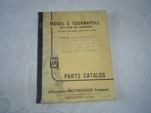 LeTourneau westinghouse C tournapull tractor parts catalog manual