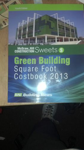 Sweets Green Building Square Foot Costbook 2013 BRAND NEW free PRIORITY shipping