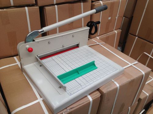 New commercial quality guillotine stack paper cutter + free cutting stick for sale